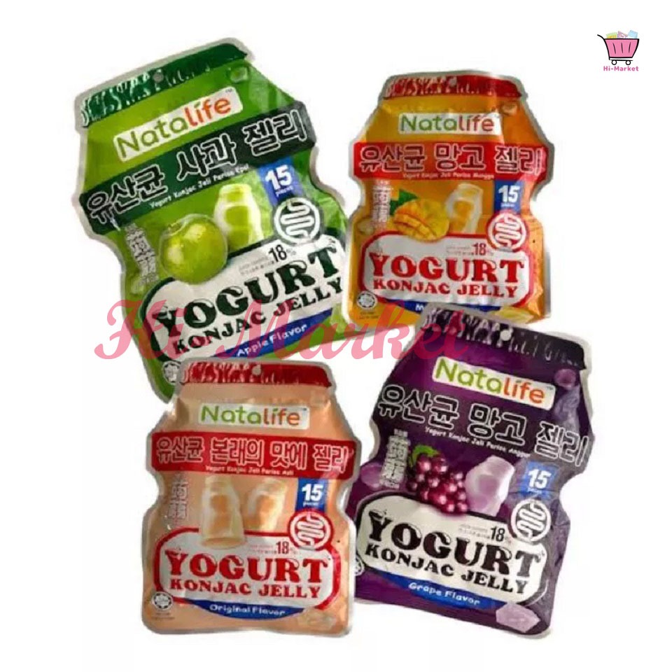 

Natalife Yogurt Jelly Rasa Buah dan Yogurt All Varians - Konjac Jelly (isi 20gr x 15 pcs) - Jeli Apel/Anggur/Mangga/Yogurt 300g