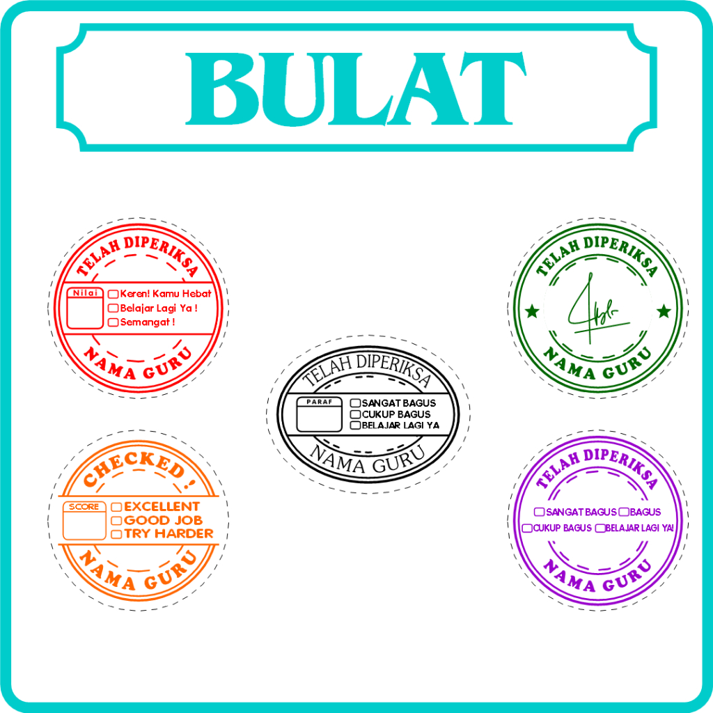 

RK Stempel Nilai Guru / Penilaian / Koreksi / Checked / Reward Siswa Murid Sekolah