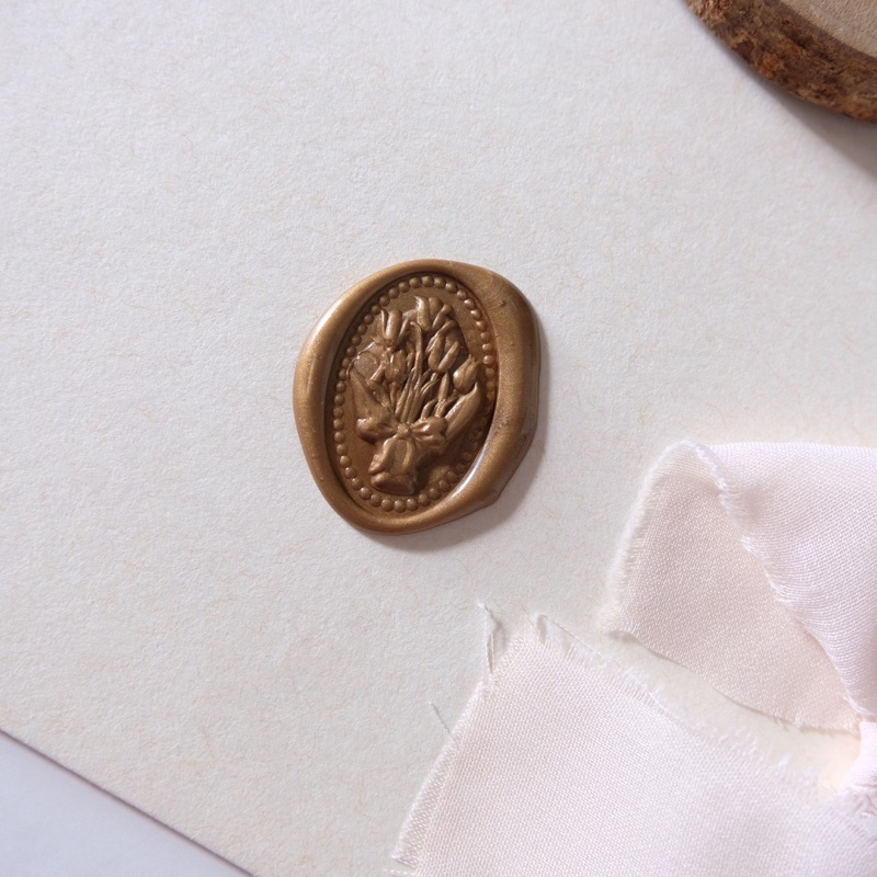 

TIMBRE Wax Seal Coin Flower Wedding Stamp 1pc