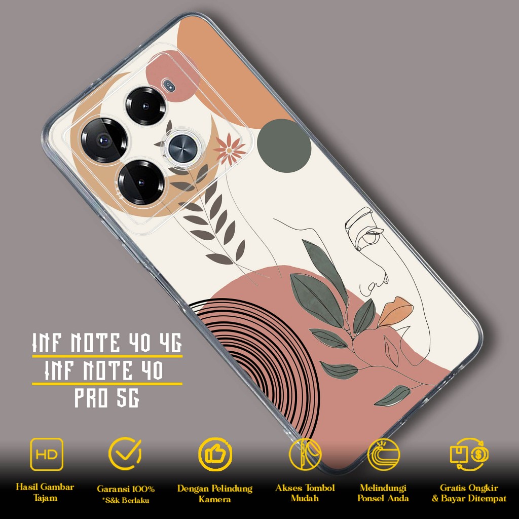 Case INFINIX NOTE 40 4G 40 PRO 5G TERBARU - Casing INFINIX NOTE 40 40 PRO 5G [ FLWRS ] Silikon INFIN