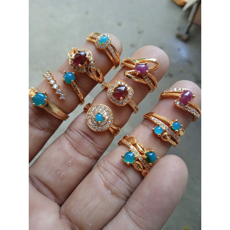 cincin xuping wanita batu bacan mini