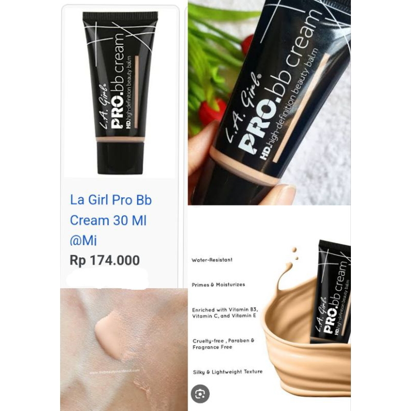 Original LA Girl Pro BB Cream Hd High Definition Beauty Balm Light Medium
