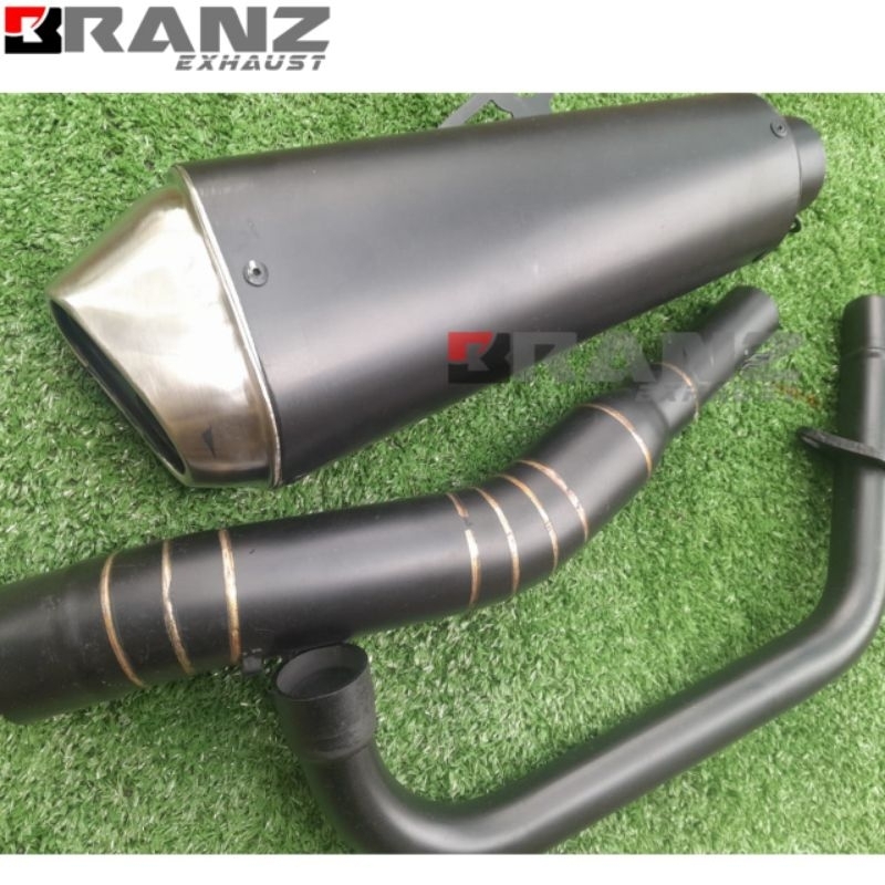 knalpot gsx150 custom suara racing / standar leher hitam doff untuk gsx 150 vixion cbr