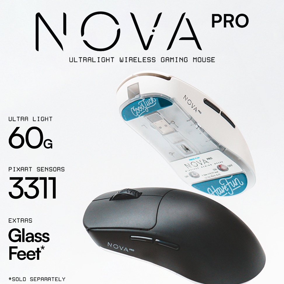 Tidak Diragukan NOVA PRO Lightweight Wireless Gaming Mouse