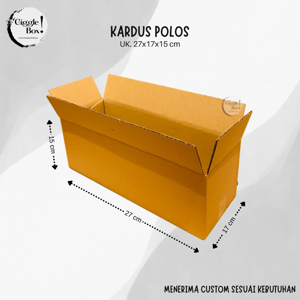 

Kardus Box Polos Baru uk. 27x17x15 cm
