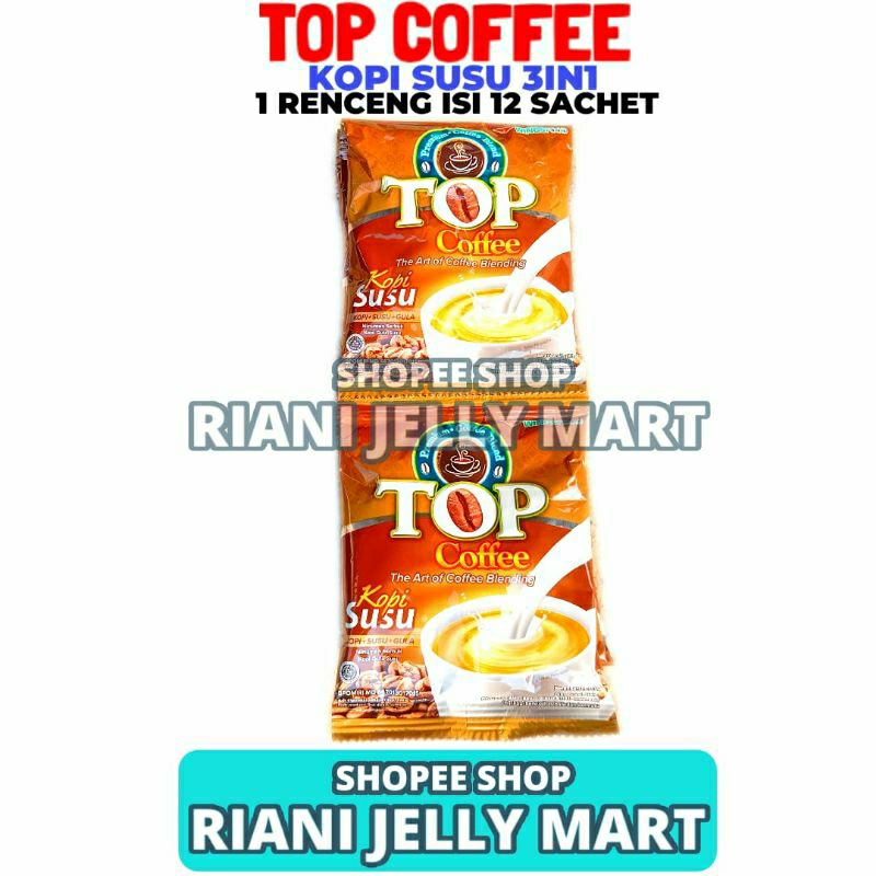 

Top Coffee Kopi Susu 3in1 1 Renceng Isi 12 Sachet 31gr