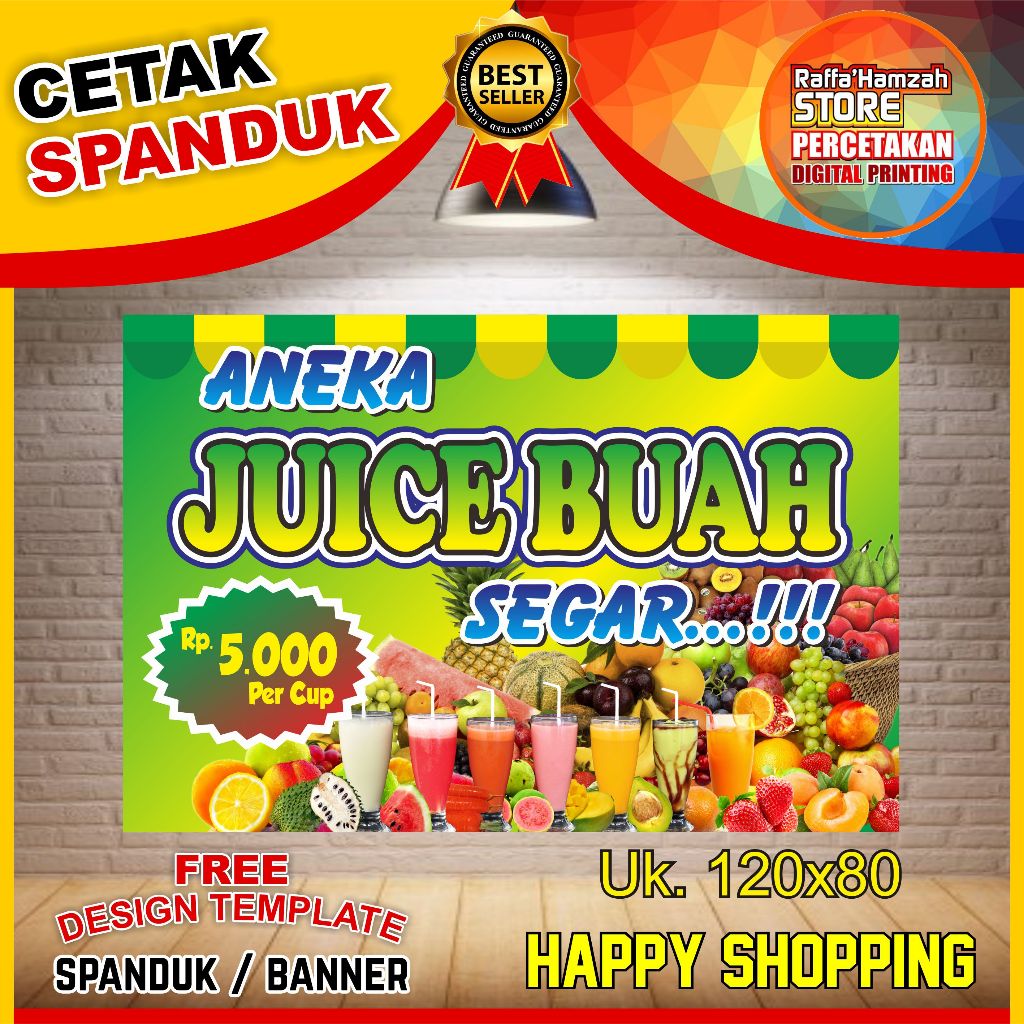 Banner Spanduk Backdrop Juice Buah / Banner Aneka Juice Buah /Spanduk Jus Buah Bisa COD