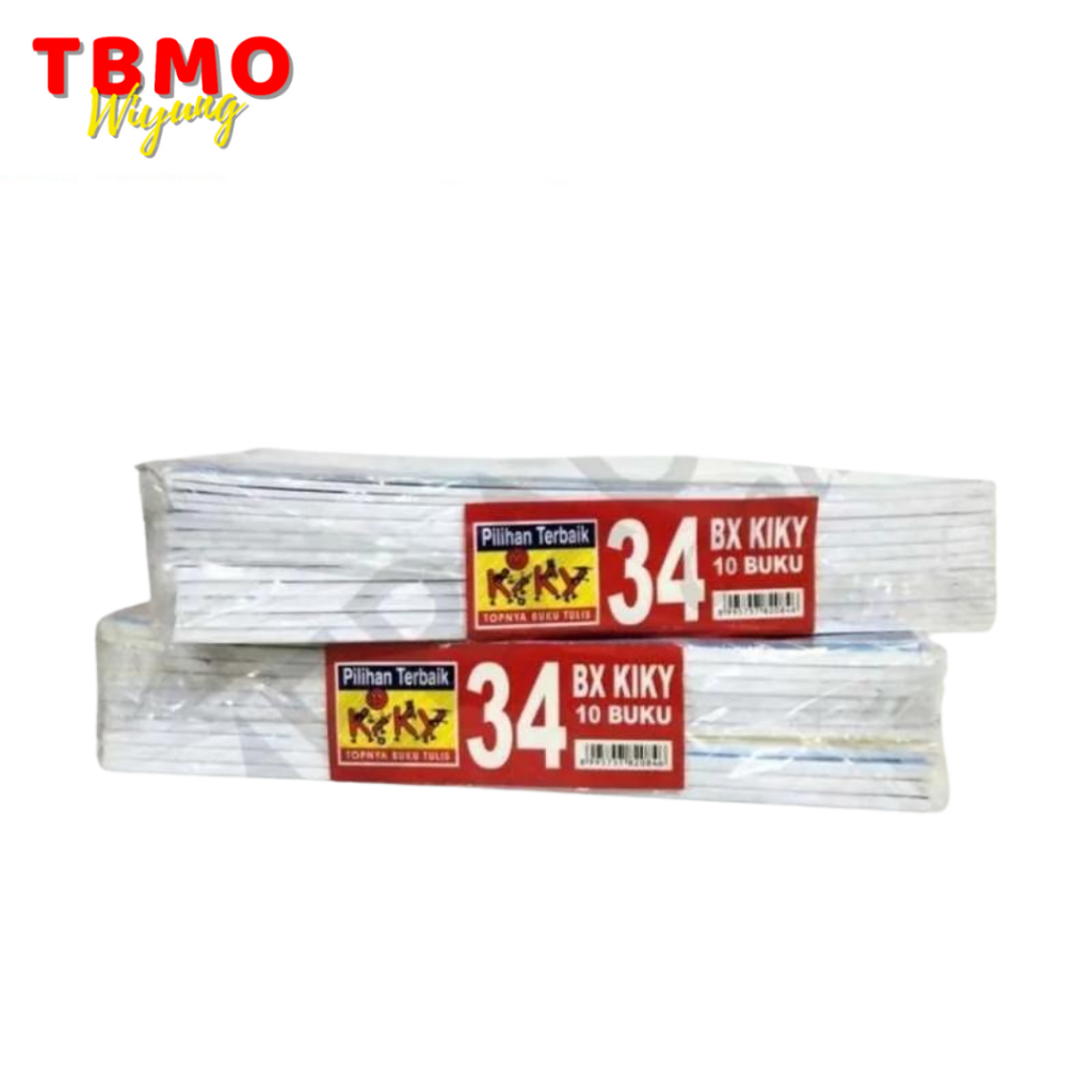 

TBMO Buku Tulis Boxy / Buku Tulis KIKY Boxy 34 Lembar Per Pack Isi 10 Pcs