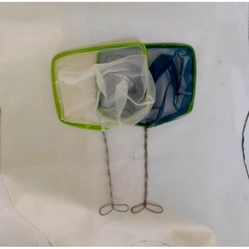 Serokan Kawat Ikan Hias Lebar 15 Cm SeserAquarium Serok Kecil 15cm Saringan Halus