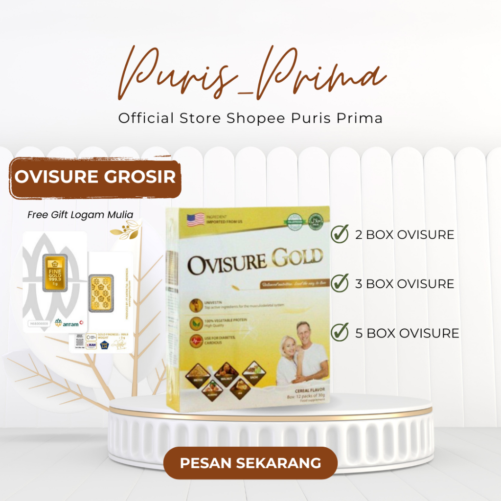 PAKET HEMAT GROSIR OVISURE - Ovisure Gold Susu Kesehatan Tinggi Kalsium BPOM, Ovisure Gold Susu Orig