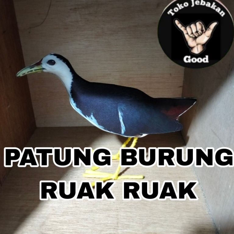 KODE O23L PATUNG BONEKA BURUNG RUAK RUAK MIRIP ASLI