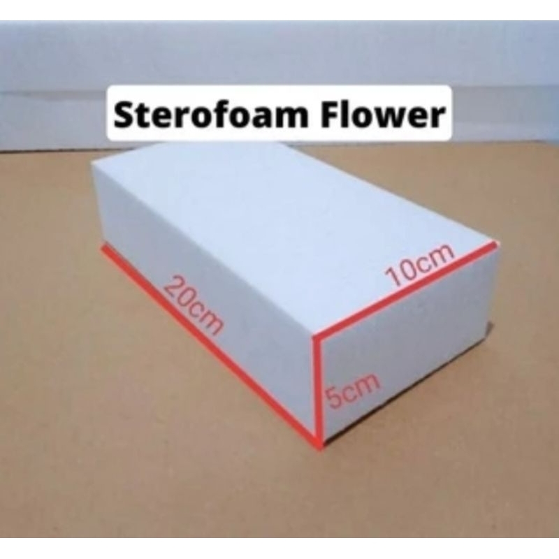 

Styrofoam 10x20x5cm / Gabus 10x20x5cm / Styrofoam bunga / Styrofoam flower
