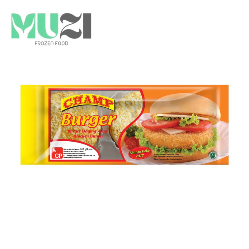 

CHAMP BURGER AYAM ISI 6