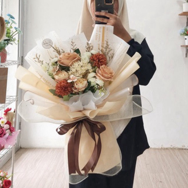 Buket Bunga Artificial Rustic Large | PROSES CEPAT | BUKET ULANG TAHUN | BUKET WISUDA | LAMARAN | GR