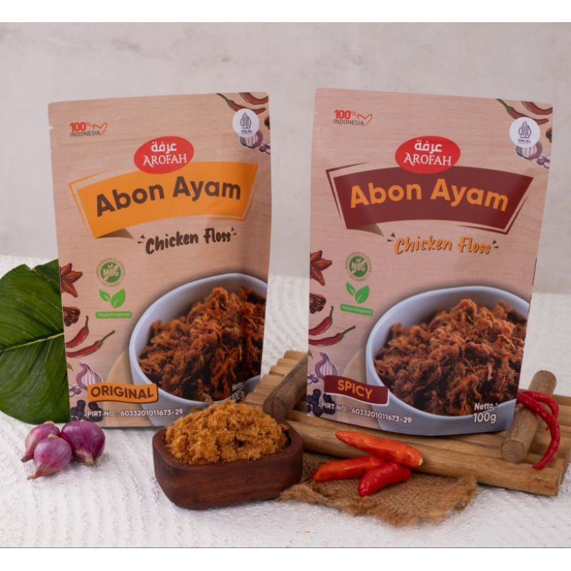 

AROFAH Abon Ayam Asli 100gr ( Lebih berasa dagingnya, Abon cruncy kekinian tanpa MSG dan Pengawet )