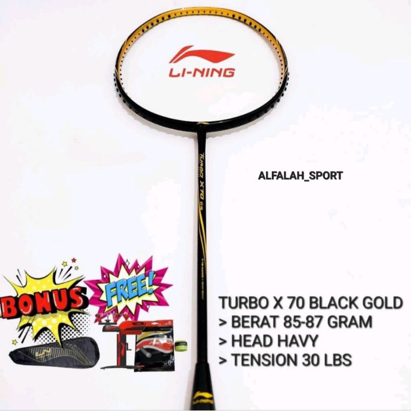 Raket Badminton LI-NING TURBO X50, 60, 70 ORIGINAL 100%