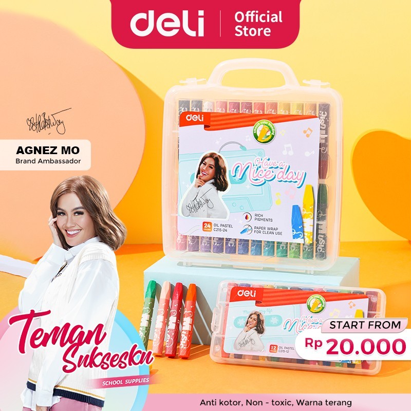

Crayon Deli CC215 Oil Pastel 24 Warna Nice Day (AGNEZ MO)