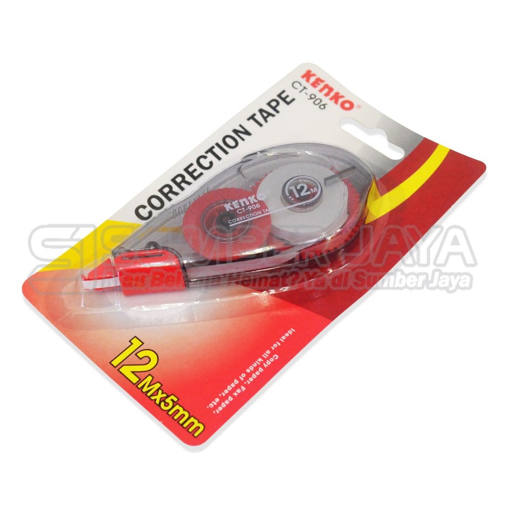 

CORRECTION TAPE KENKO CT-906 Size 12M x 5mm Tipex Kertas Kenko