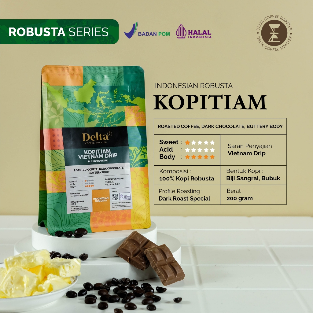 

Kopitiam Vietnam Drip Robusta Dark Roast 200g