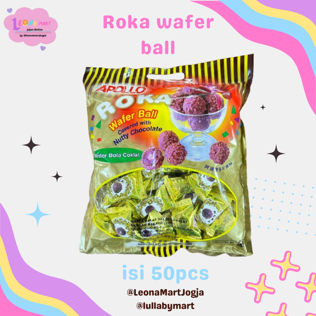 

Apollo roka coklat wafer ball isi 50pcs