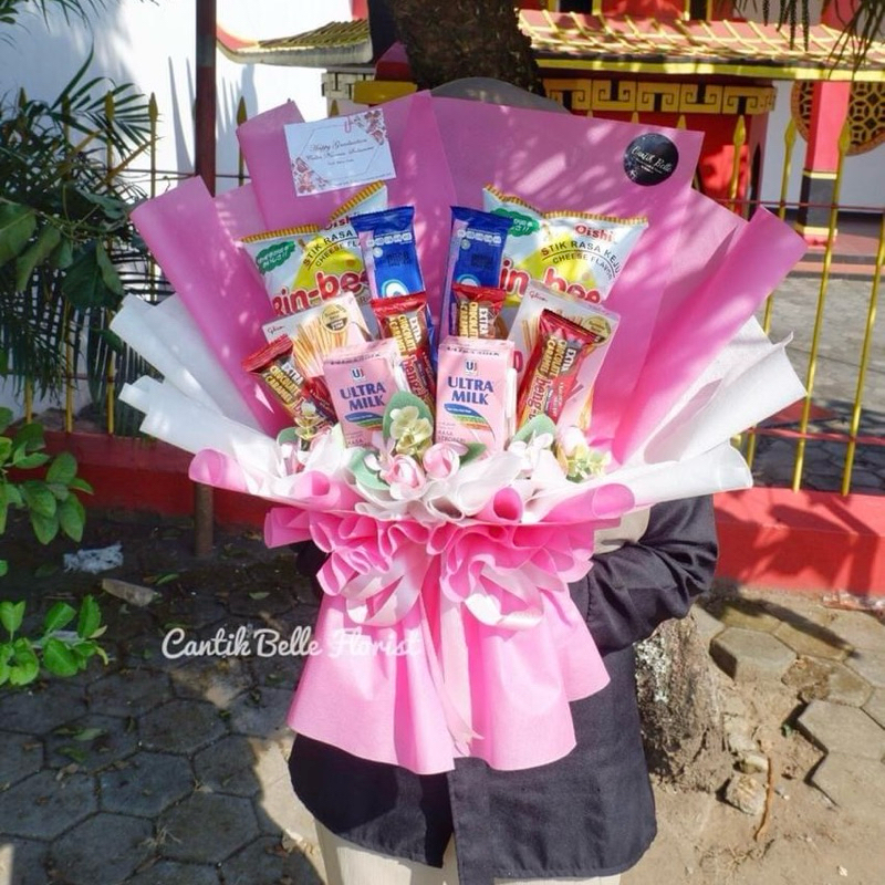 BSN BUKET JAJAN SNACK ||  BUKET BUNGA WISUDA / KADO UNIK BONEKA / HARI GURU / ULANG TAHUN / HADIAH K