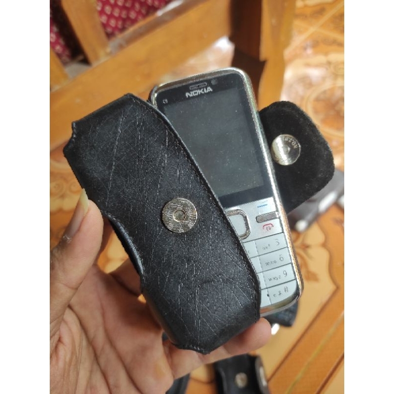 Dompet wadah sarung leathercase nokia C5 6303i x2 x1 c1 c2 5310 model pinggang tidur bahan kulit