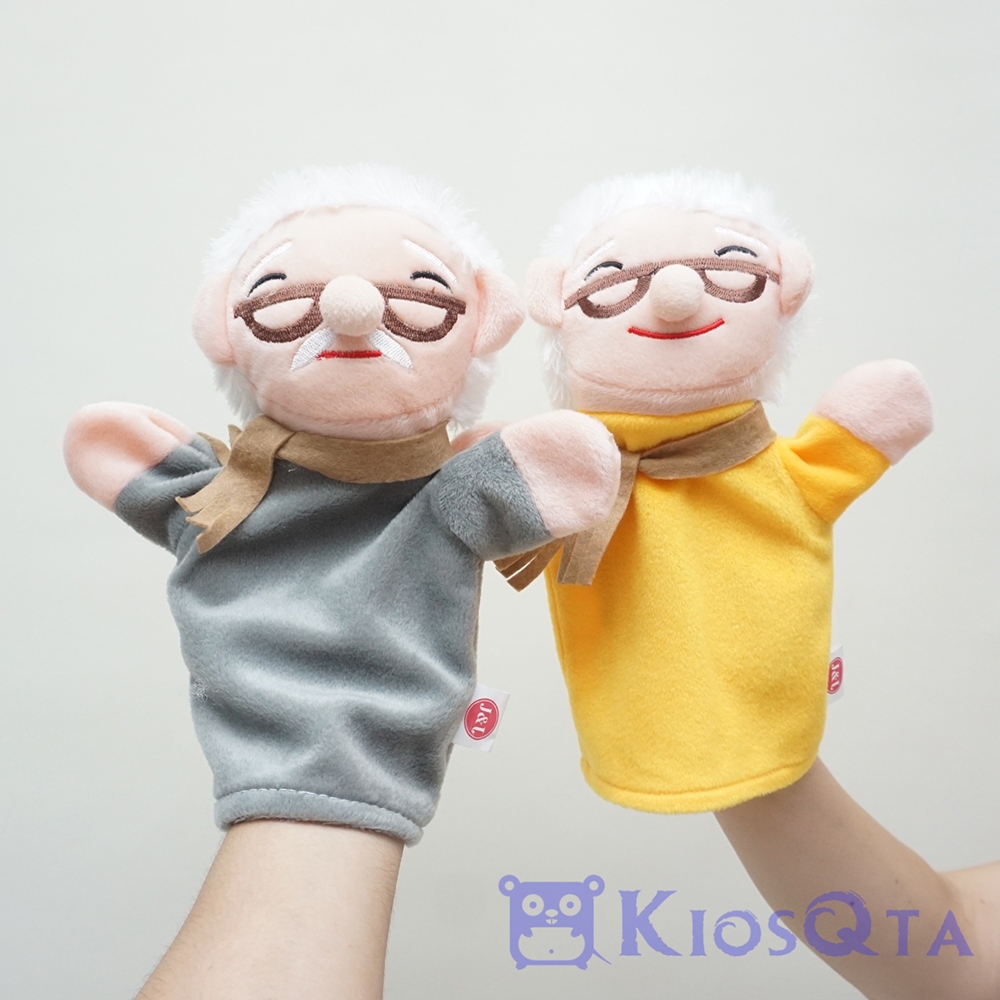 boneka tangan couple hand puppet kakek nenek grandpa grandma lucu