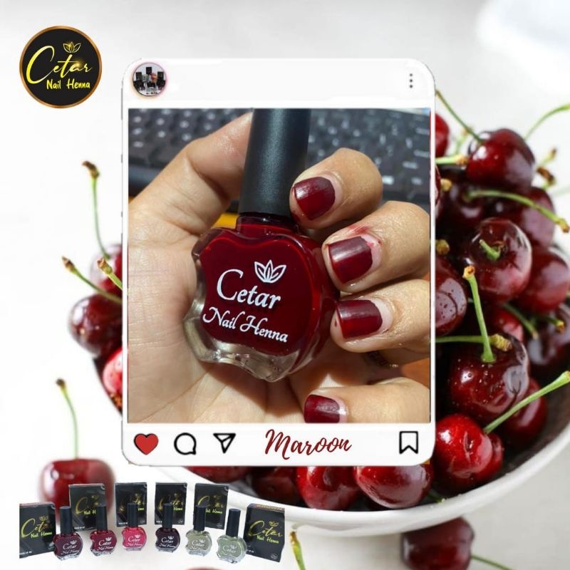 ✅(ORIGINAL 100%) cetar nail henna kutek henna muslimah sah untuk sholat mirip tuffah - black