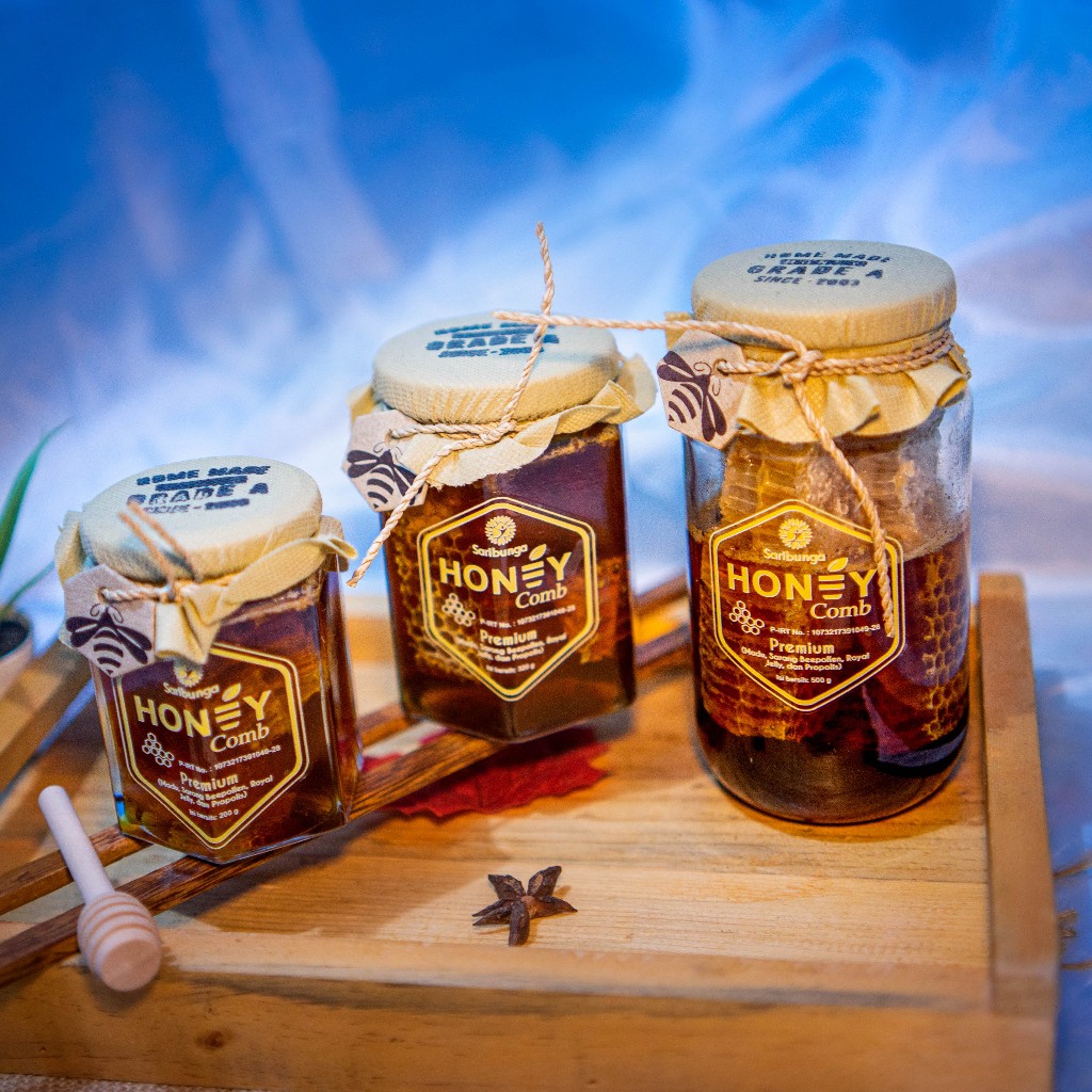 

Honey Comb Premium Saribunga Grade A+ - Sarang Madu Premium - Madu Sarang Premium Murni 100%