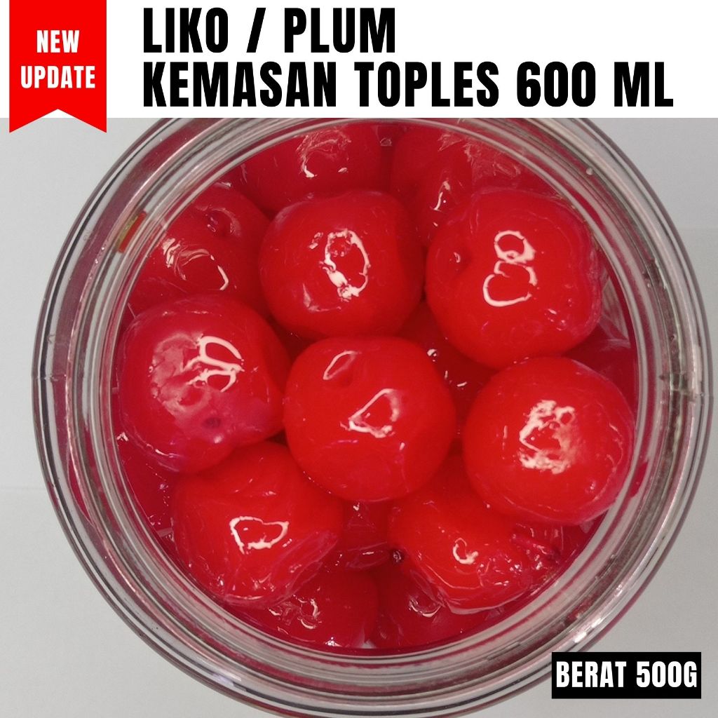 

MANISAN BUAH LIKO PLUM KEMASAN TOPLES 600ML MANISAN BUAH KERING MANISAN BUAH CIANJUR BY KNY