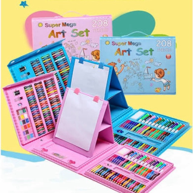 

CRAYON SET BOX KARAKTER KARTUN ISI 150 DAN 208 PC 4 IN 1 ALAT SET MENGGAMBAR DAN PENSIL WARNA - ALAT TULIS SET CRAYON SET