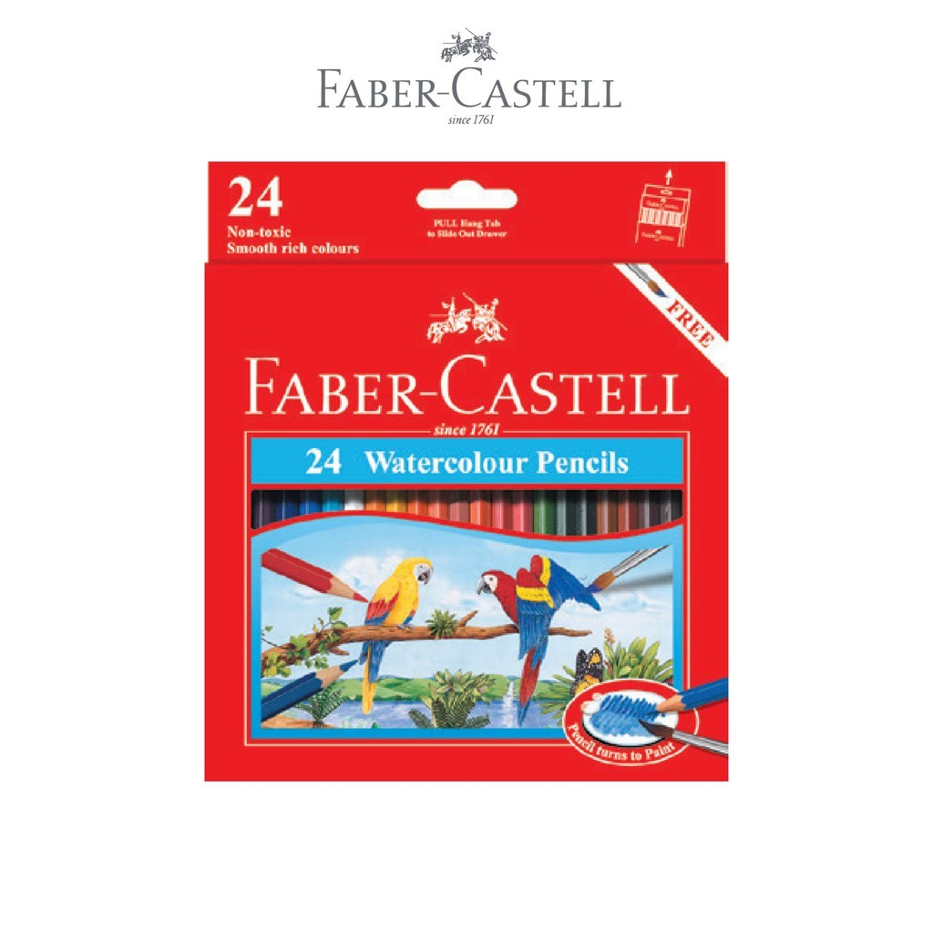 

PENSIL WARNA BESAR / COLORED PENCIL / PENSIL WARNA FABER CASTELL WATERCOLOUR / WATERCOLOR 24 LARGE