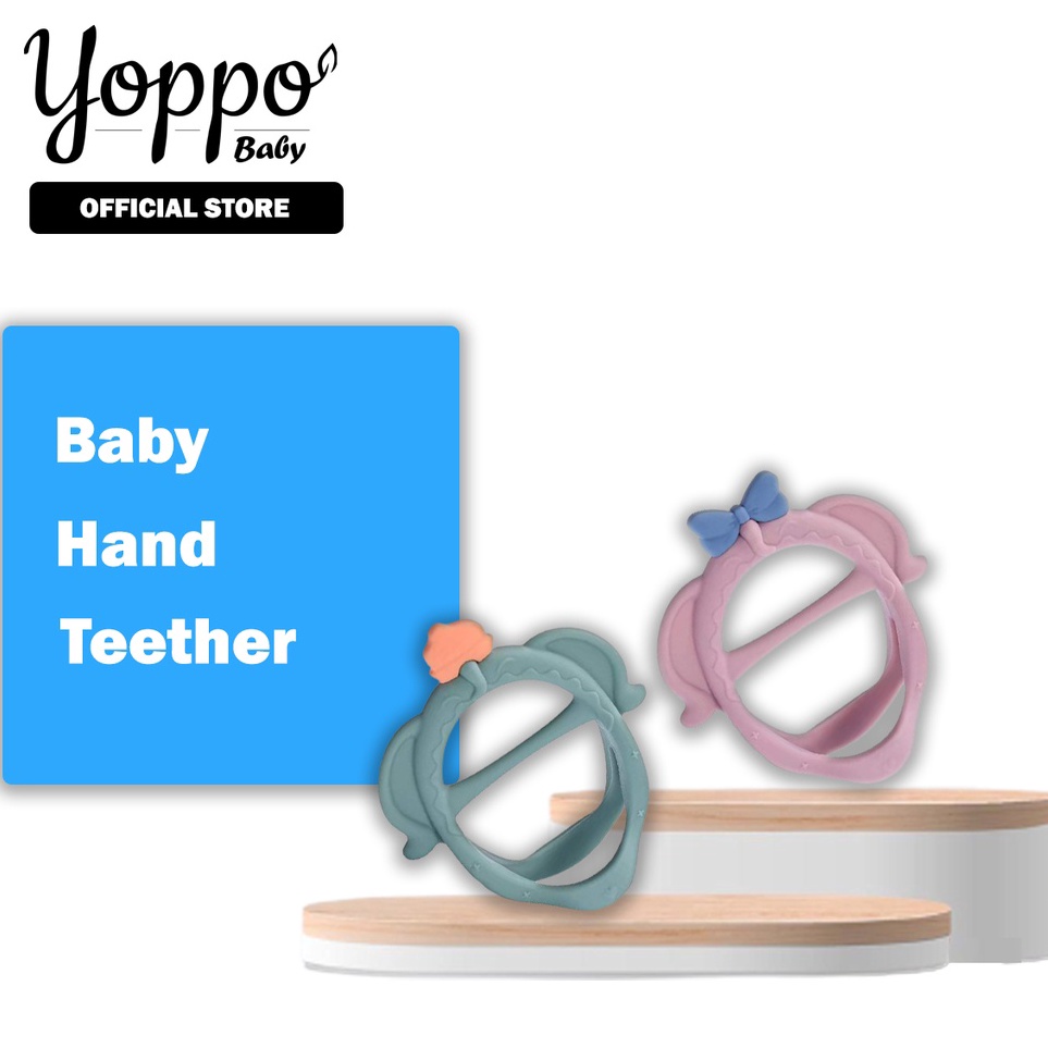 Teether Gelang Silikon  Mainan Gigitan Bayi  Mainan Bayi  Teether Bayi Silicone Yoppo Baby  R