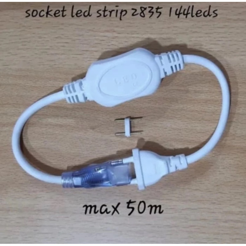 soket led strip 2835 144 led 144led soket lampu selang led 2835 144 led + jarum