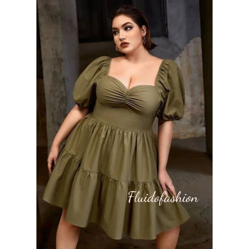 DRESS ARUMI//DRESS BIG SIZE//JUMBO WANITA KEKINIAN//DRESS KOREAN STYLE//MINI DRESS