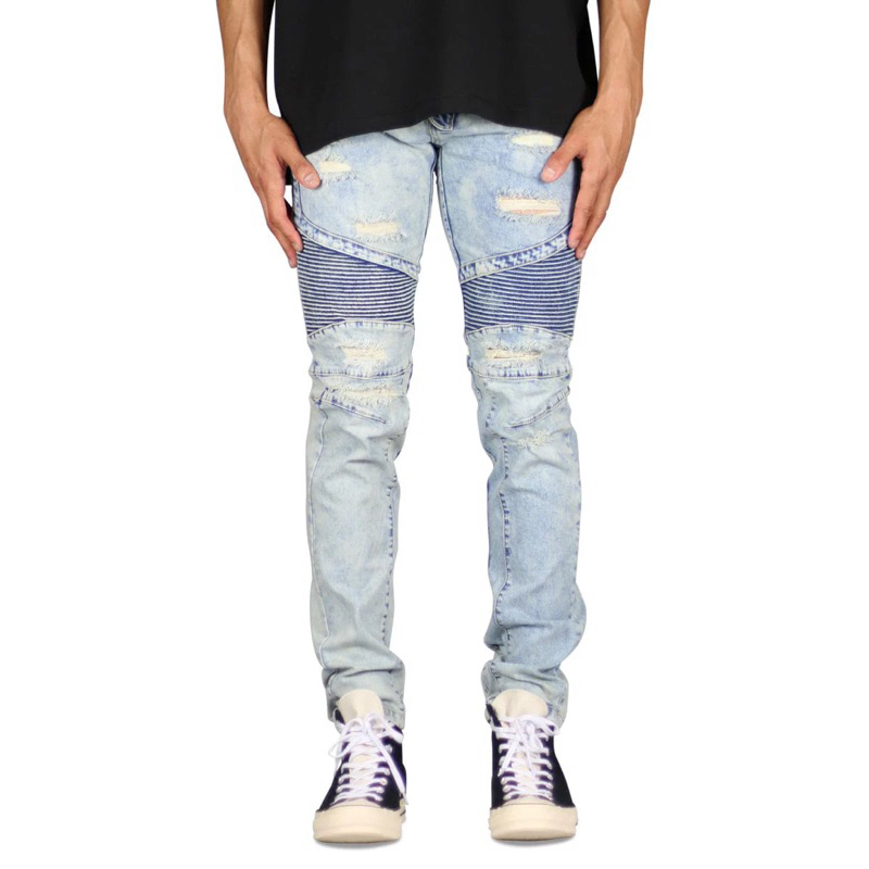 Hyper Denim "Light Blue" Biker Jeans