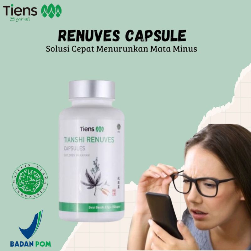 Renuves Obat Mata Minus Ampuh TIENS Renuves Mengurangi Mata Minus Original