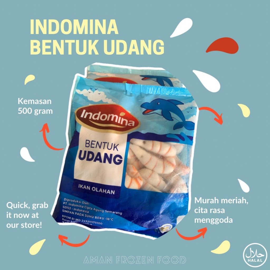 

Indomina Bentuk Udang 500gr