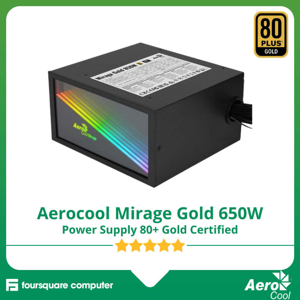 PSU Aerocool Mirage Gold 650 Watt 80+ Gold Full Modular | Power Supply 650W
