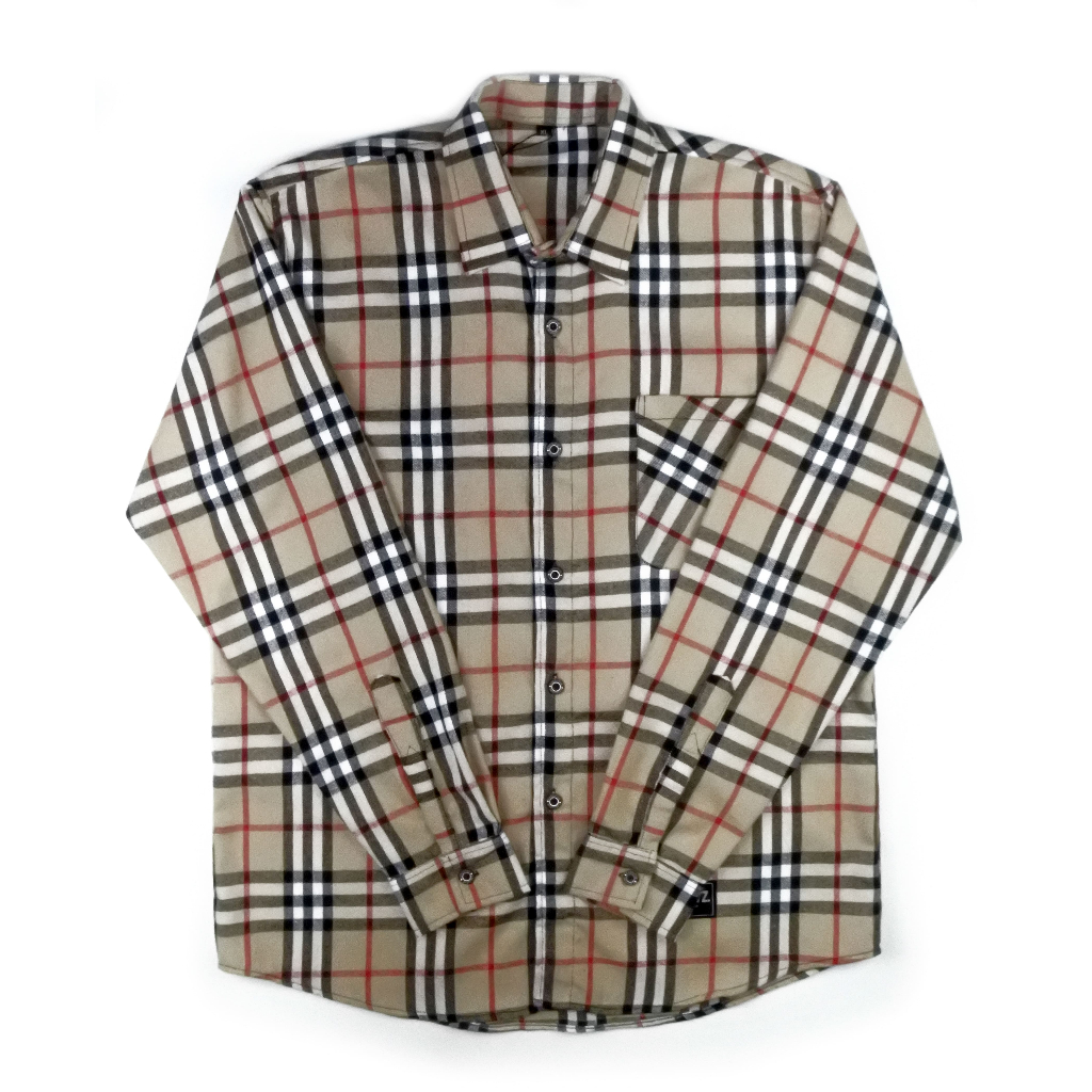 Smootz Kemeja Flanel Cream