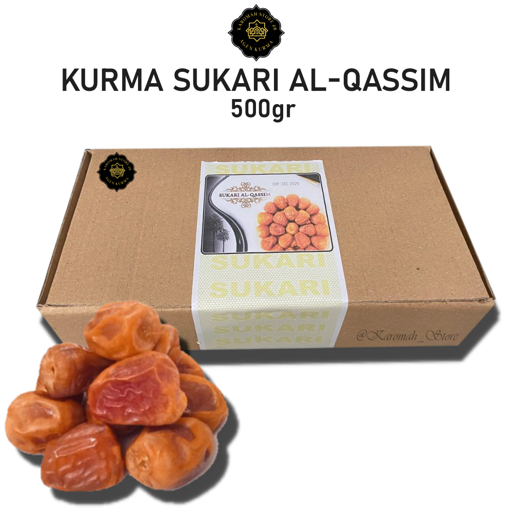 

Kurma RAJA [500gr]//Kurma Sukari Al-Qassim [KEMASAN DUS COKLAT]