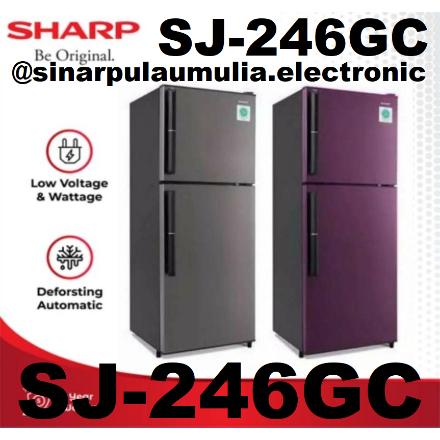 Sharp Kulkas 2 Pintu 205 Liter - SJ-246GC-SD / SJ246GCSD / SJ 246 GC SD SJ 246GCSD SJ246 GCSD SJ 246