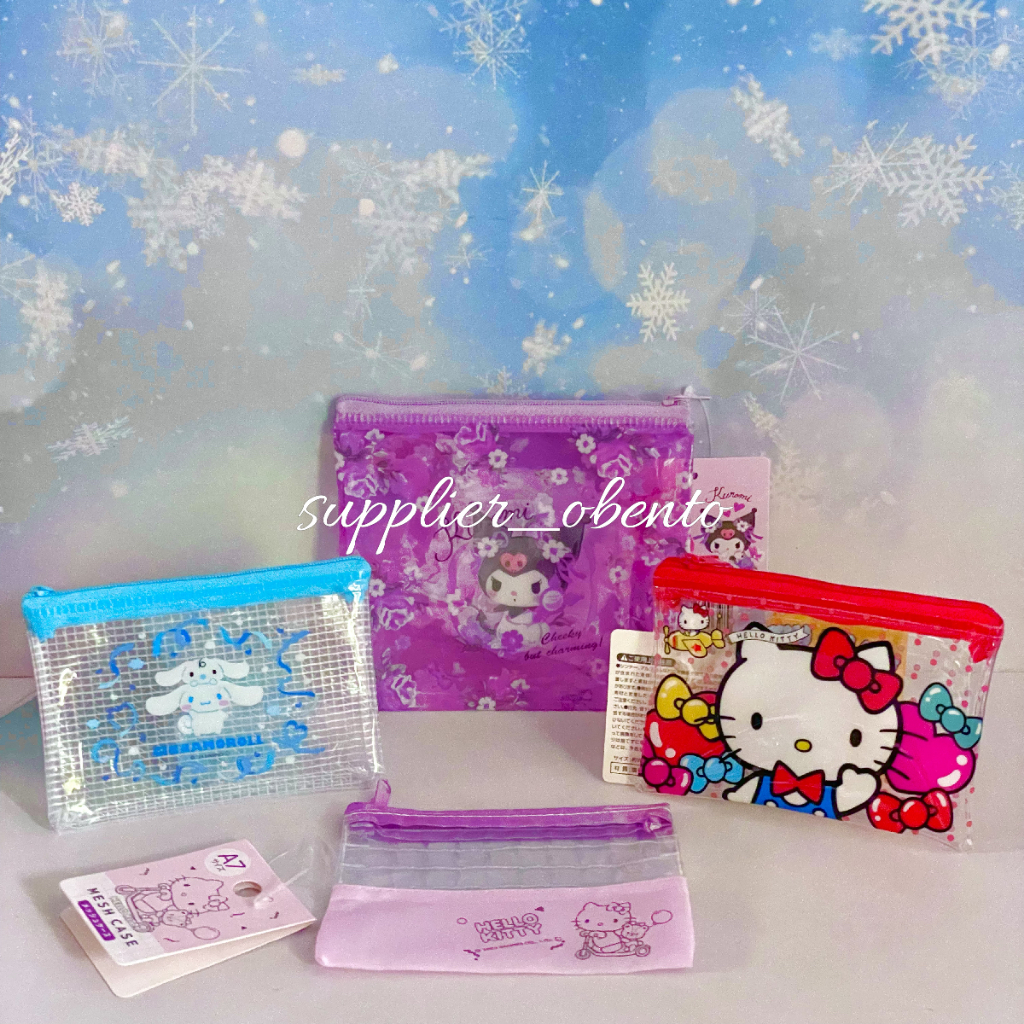 [Seria] Disney Pouch Mesh Pocket Mini Wallet Mini Pouch Disney Transparent Pouch Multipurpose Pouch 