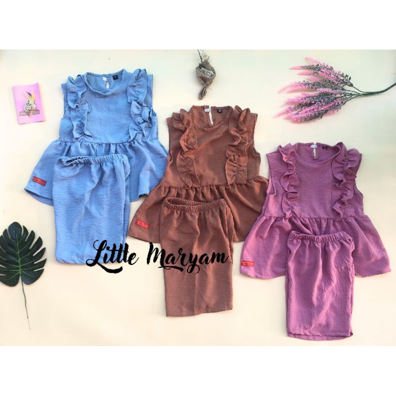 Setelan anak perempuan / Setcel Crinkle Umur 1-5 Tahun