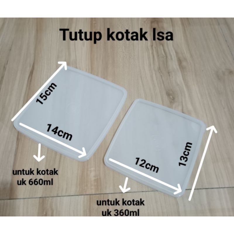 ORIGINAL TUTUP TUPPERWARE LARGE SQUARE AWAY (LSA)