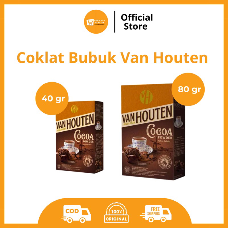 

Cocoa Powder Van Houten Coklat Bubuk 40 gr 80 gr