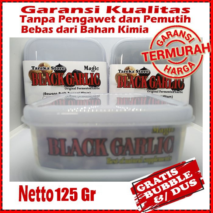 

BAWANG PUTIH HITAM TUNGGAL 125 Gram - BAWANG HITAM LANANG -BLACK GARLIC