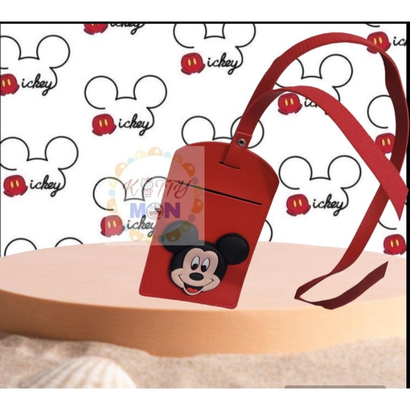 

name tag id kartu / lanyard mickey,minnie,melody,hello kitty,winnie the pooh,doraemon