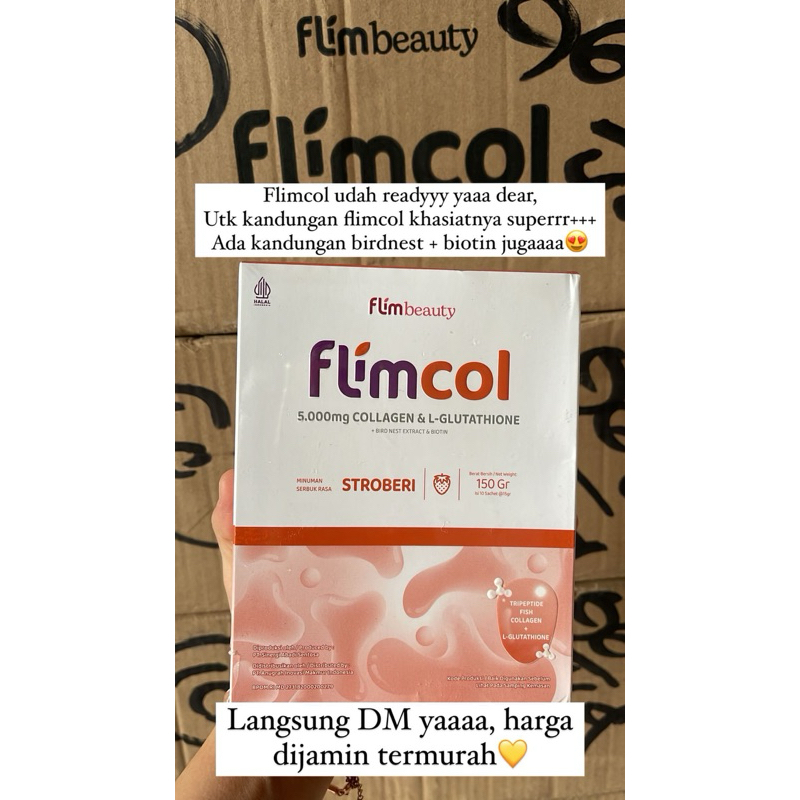 TERMURAH AGEN FLIMTY FLIMCOL COLLAGEN GLUTATHIONE