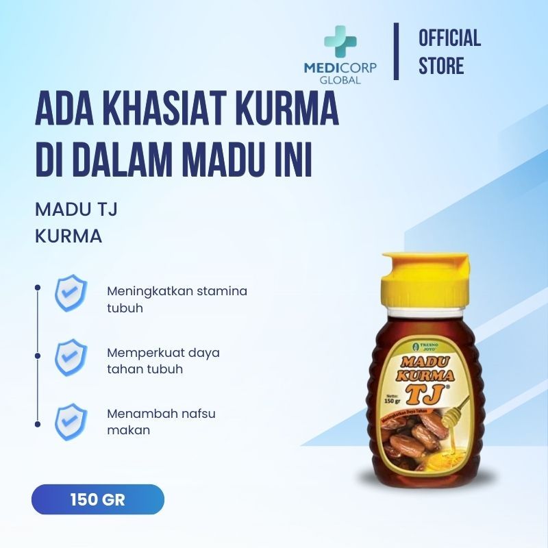 [MEDICORP]  Madu TJ KURMA sari madu asli / natural original honey 150 gr